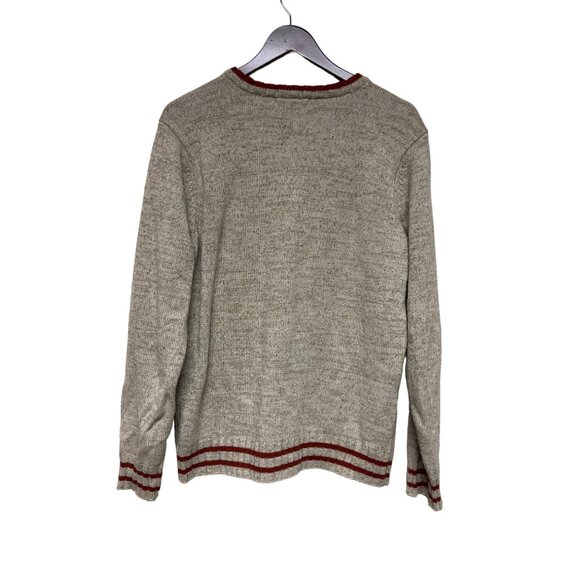 Smartwool Men's Sweater Tan V-Neck Varsity Merino Wool Blend Outdoor Medium - Picture 4 of 9
